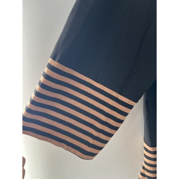 Ali Miles Women's Multicolor Black and Brown Tunic 3/4 Sleeve Shirt Size 2XL - Picture 4 of 8